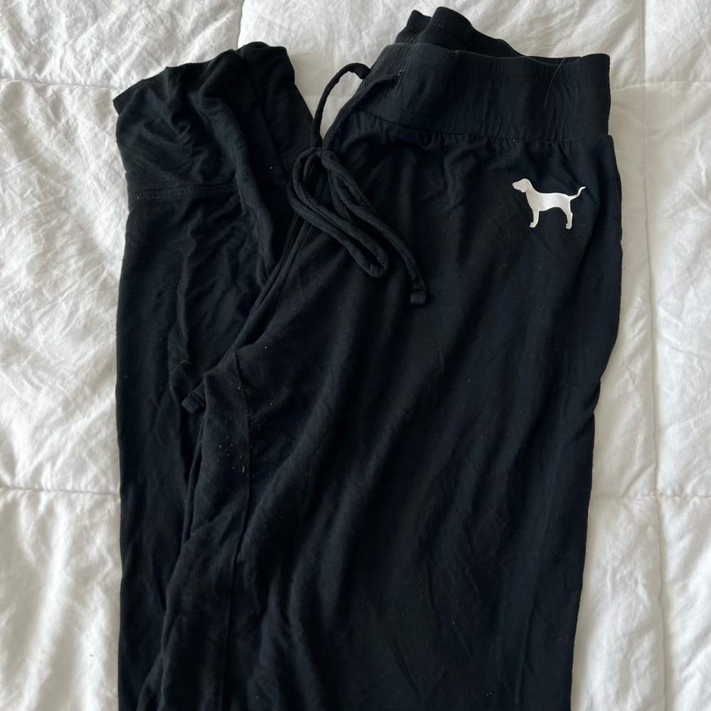 PINK Victoria's Secret Black Sleep Pants
